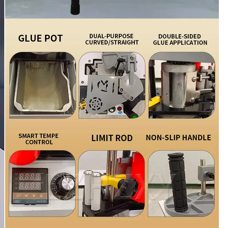 Woodworking Glue Applicator - 1100W Portable Woodworking Edge Banding Machine