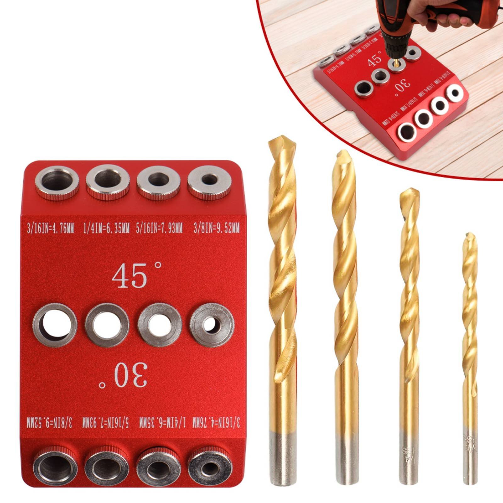 30 45 Degree Drill Guide Alumi - Woodworking Jig 리뷰 및 가격