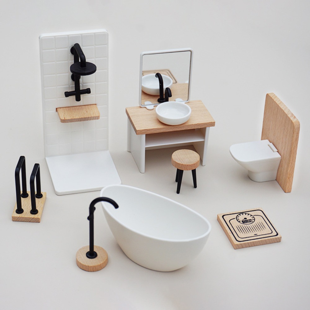 1:12 Dollhouse Simulation Bath - Woodworking Veneer 리뷰 및 가격