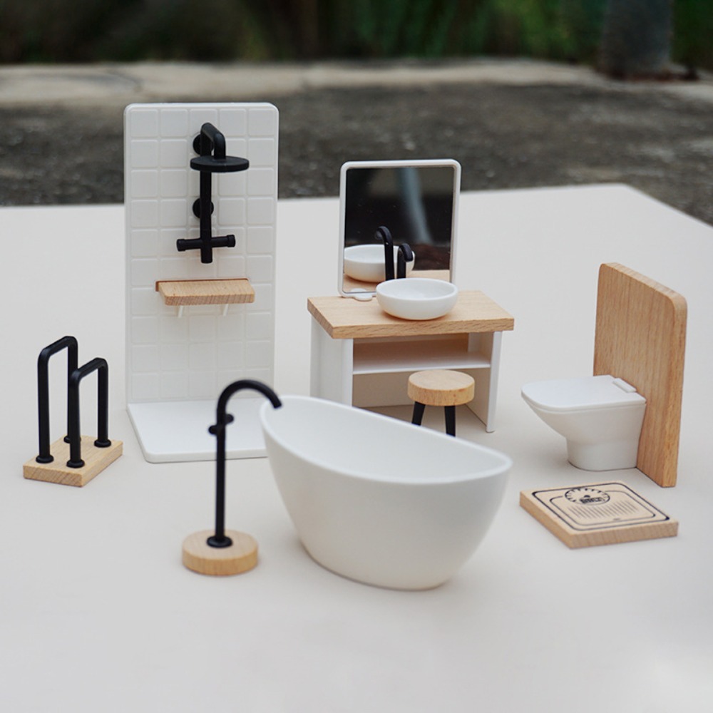 1:12 Dollhouse Simulation Bath - Woodworking Veneer 리뷰 및 가격