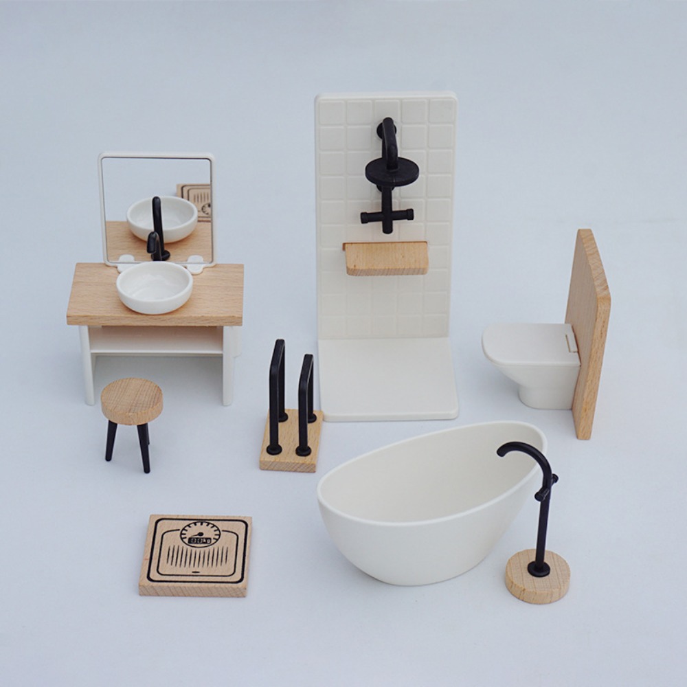1:12 Dollhouse Simulation Bath - Woodworking Veneer 리뷰 및 가격