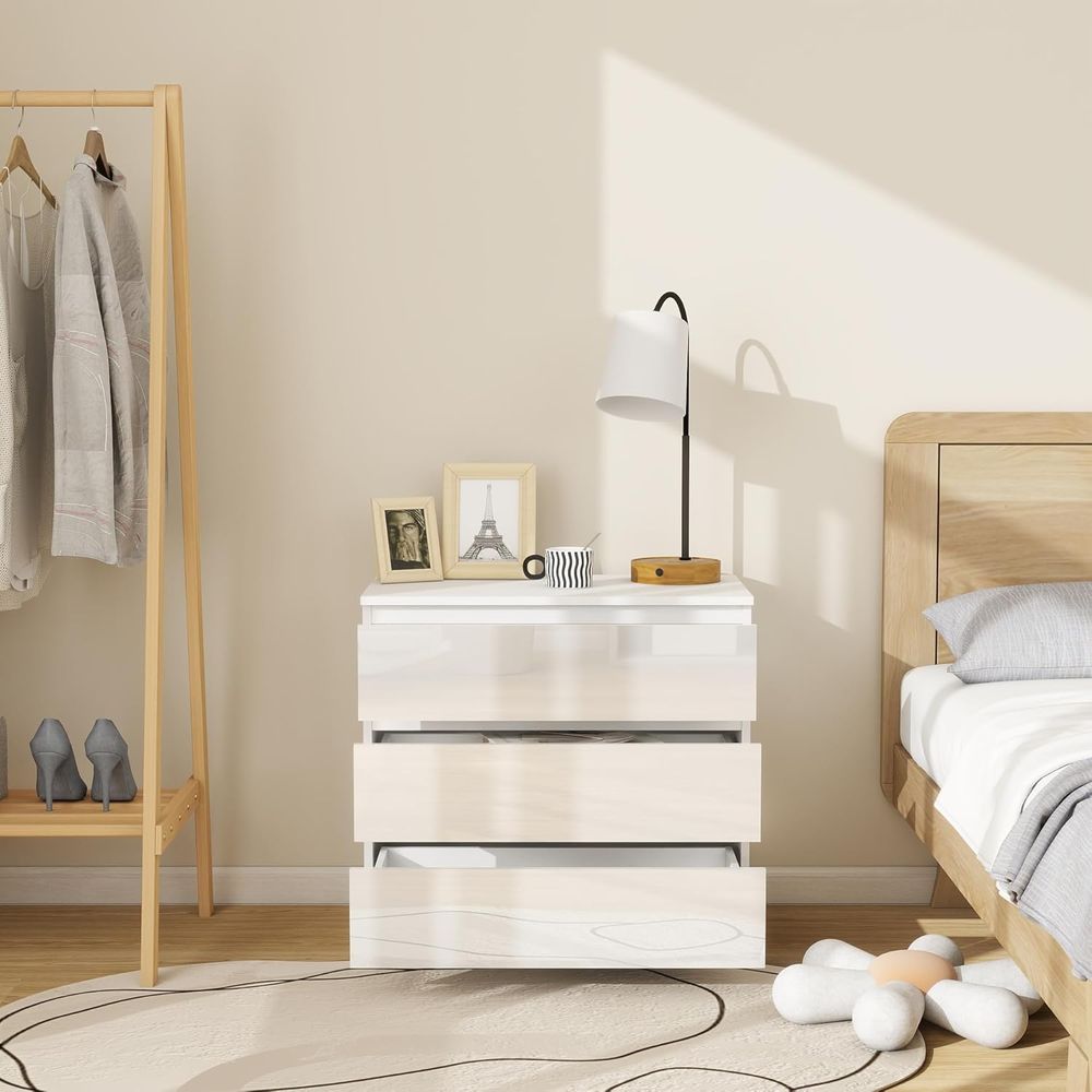 High-Gloss Wooden Drawer Chest - Woodworking Veneer 리뷰 및 가격