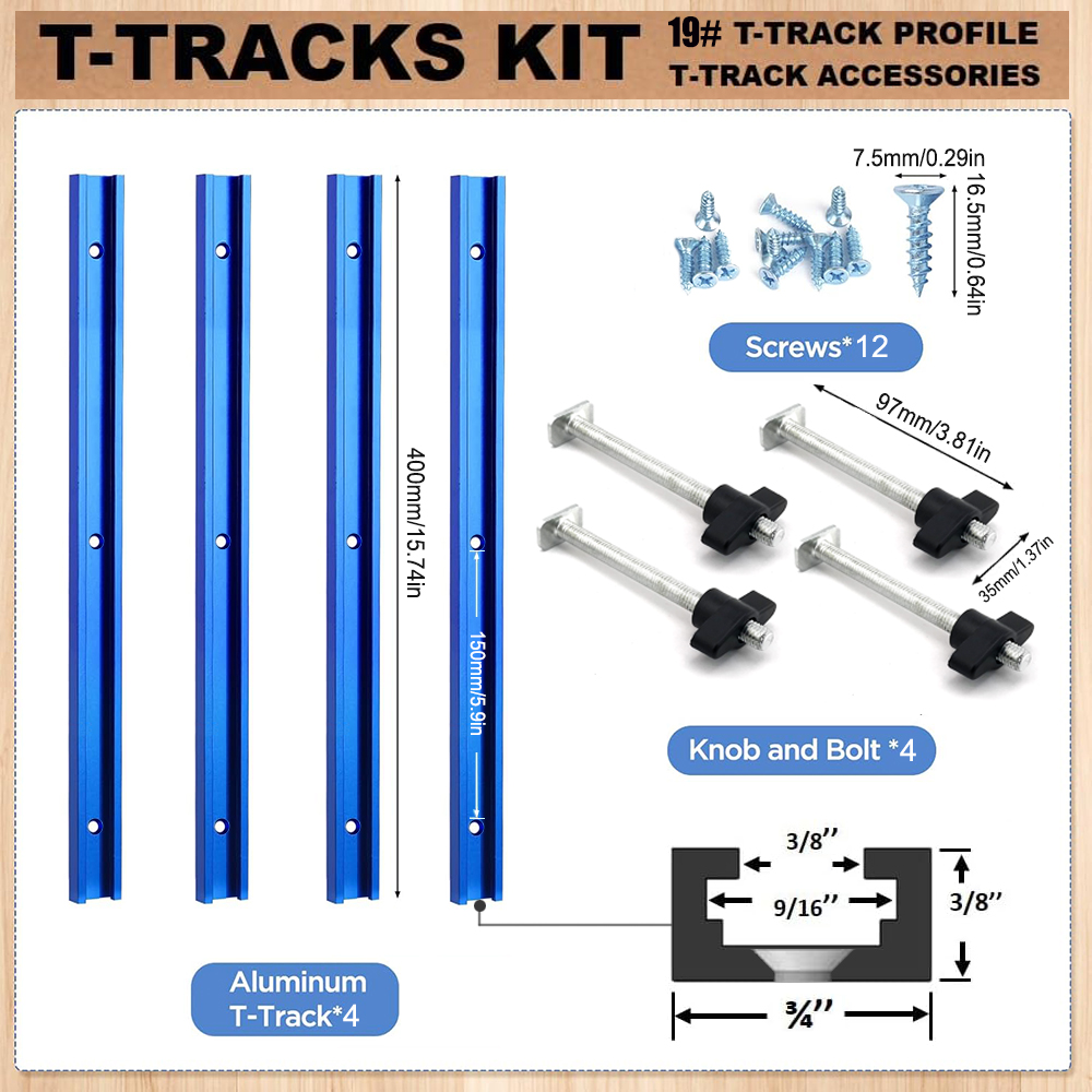 Woodworking 19# T-track Kit an - Woodworking Basic Tools 리뷰 및 가격