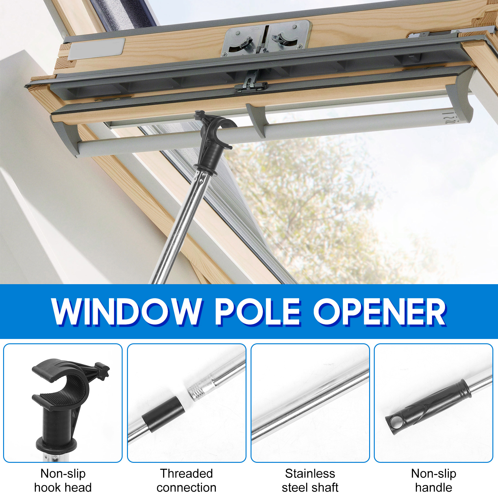 78.7In Window Pole Opener Stai - Woodworking Lofts 리뷰 및 가격