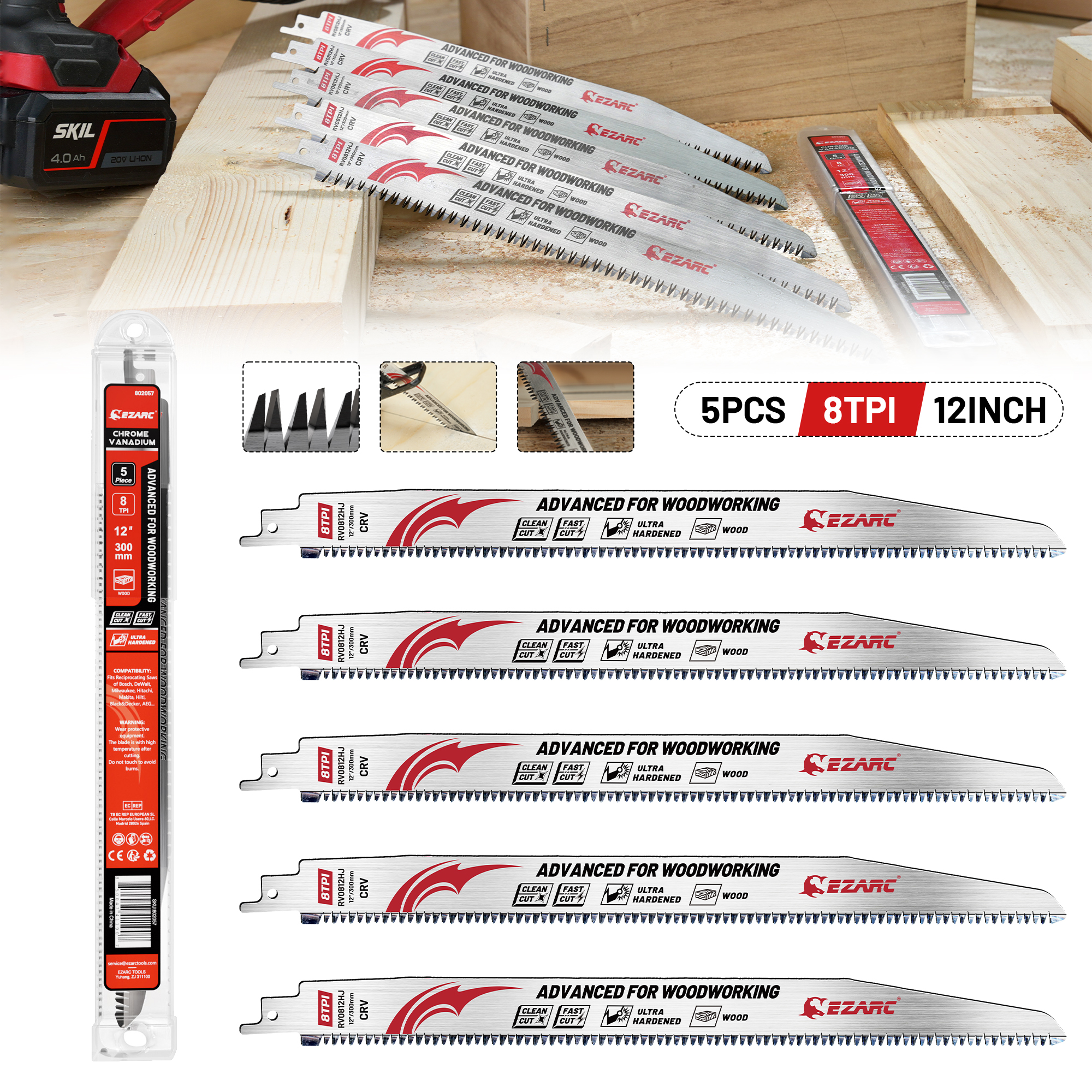EZARC 300mm Japanese Teeth Rec - Japanese Pull Saw 리뷰 및 가격