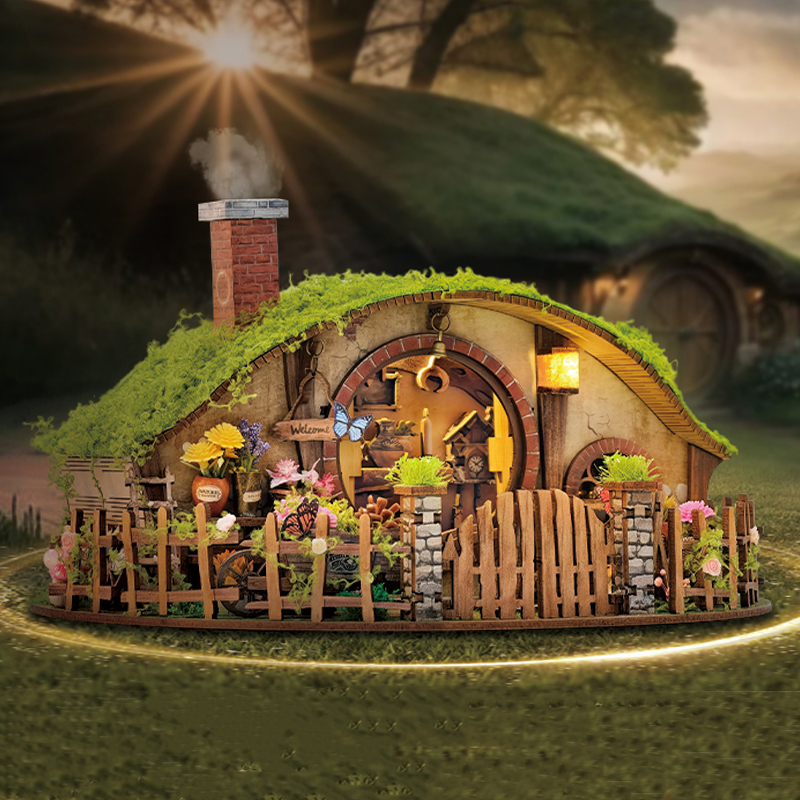 Wooden DIY Magic Ring Dollhous - Woodworking Veneer 리뷰 및 가격