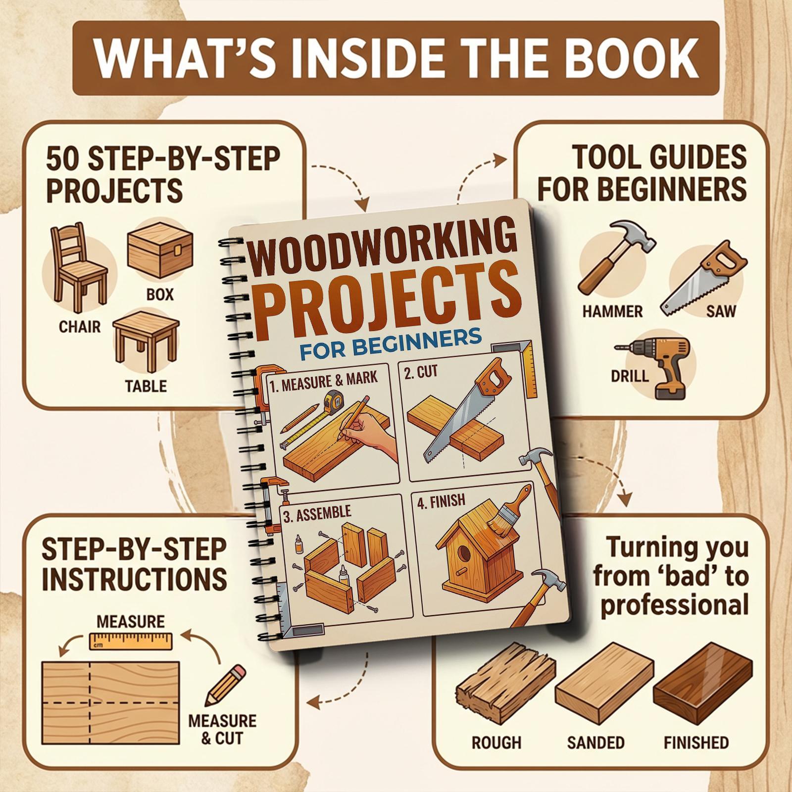 Woodworking Book for Beginners - Woodworking Basic Tools 리뷰 및 가격