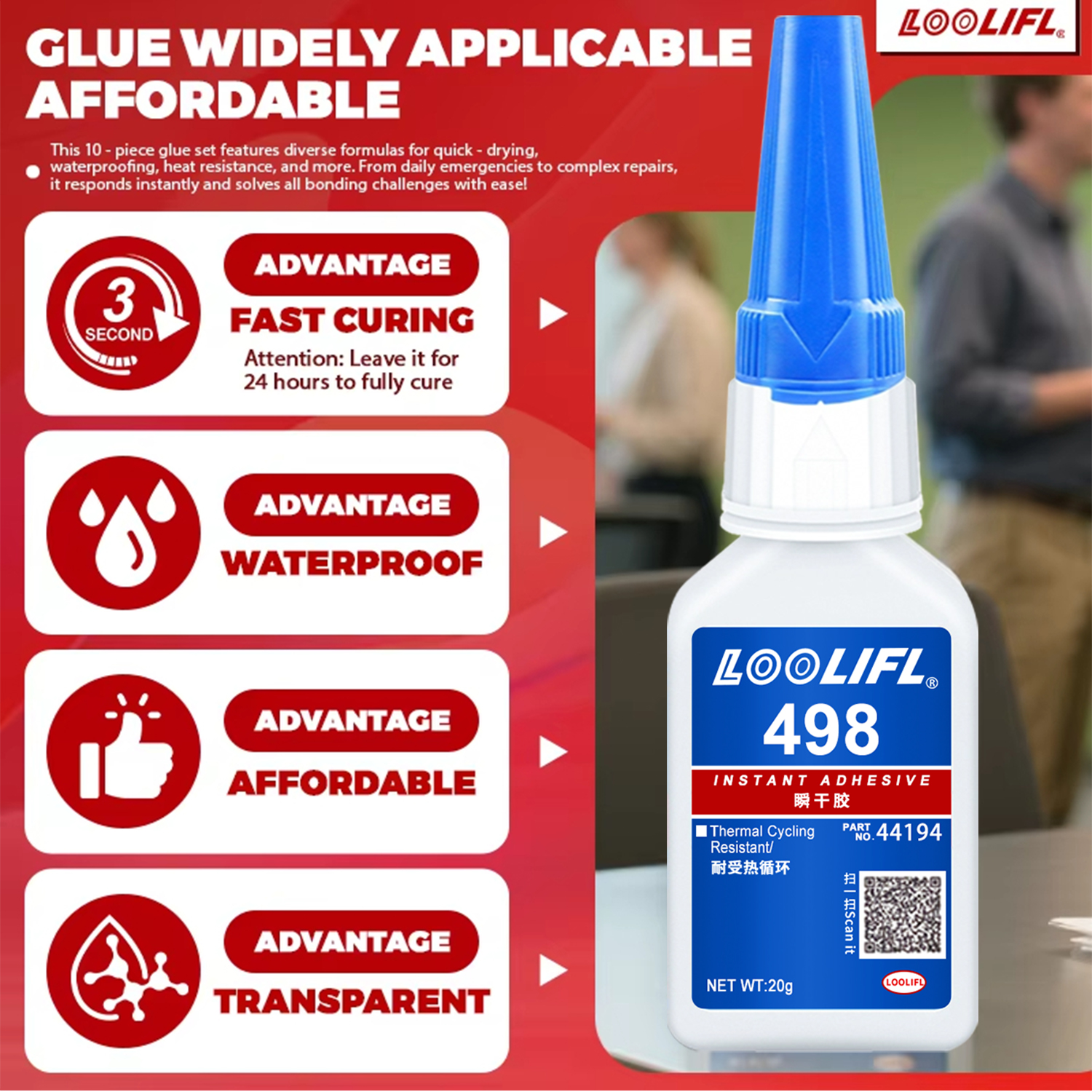 LOOLIFL 498 20ml Super Glue Li - Woodworking Quick Glue 리뷰 및 가격